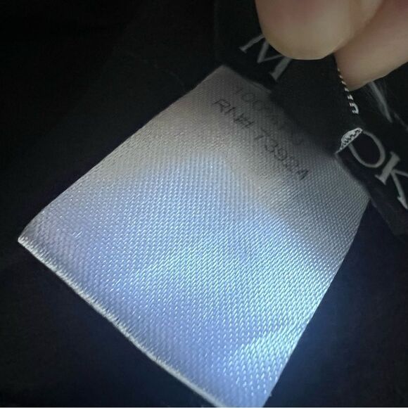 Misook Vegan Leather Black Pleated Midi Skirt Large NEW MSRP $358 - Picture 6 of 6